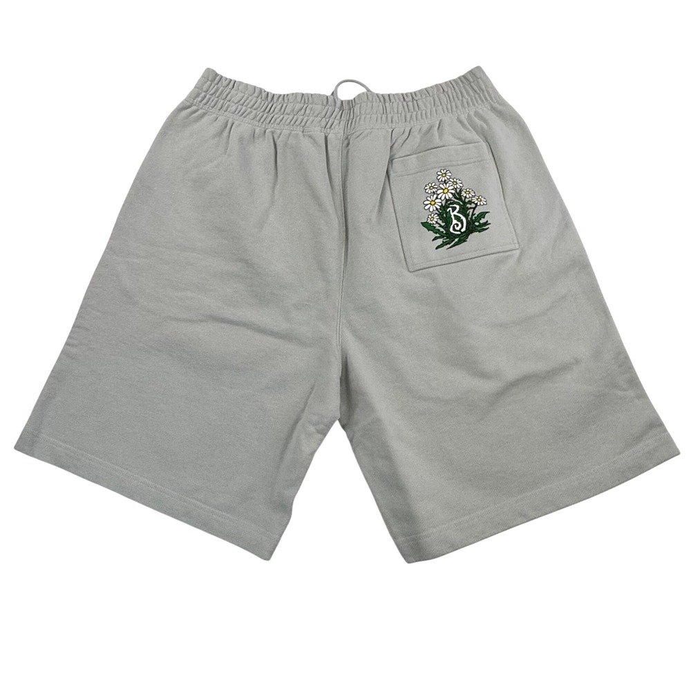 Burberry Mens Grey Daisy Monogram Embroidered Sweat Shorts XXL